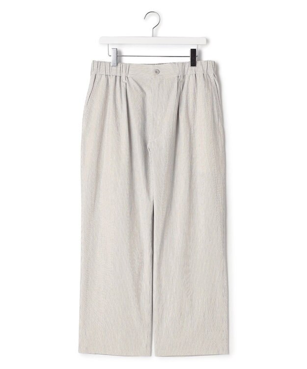 J.PRESS YORK STREET 【UNISEX】コットンリネンイージーストライプ パンツ ブラック系2