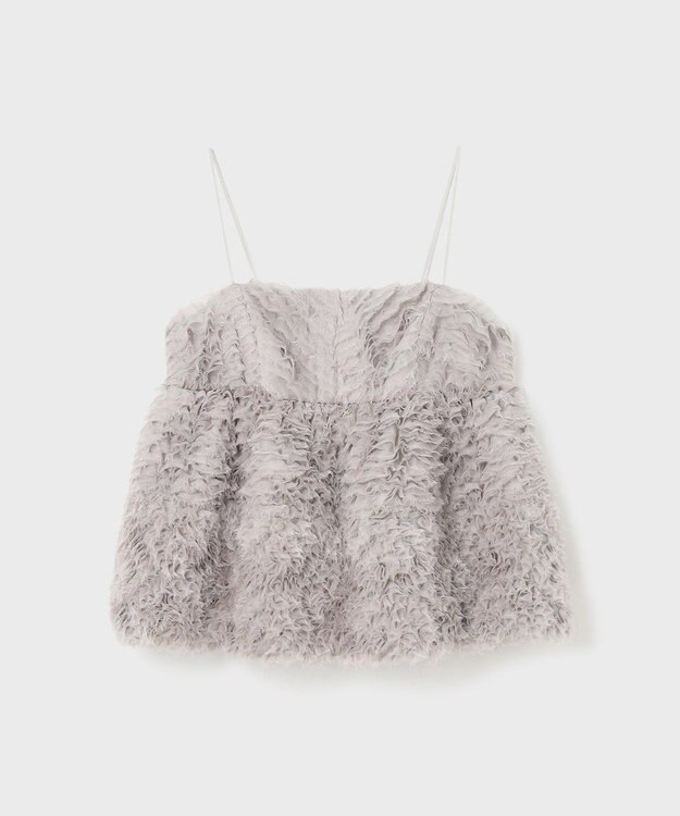 GRACE CONTINENTAL フラワーチュールキャミ グレー