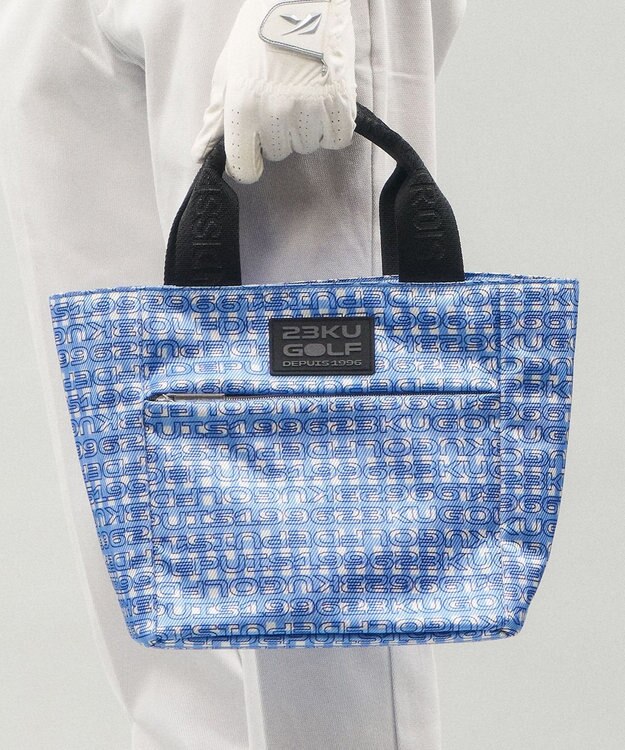 23区GOLF 【UNISEX】オリジナルギンガムチェック 保冷カートバッグ スカイブルー系3