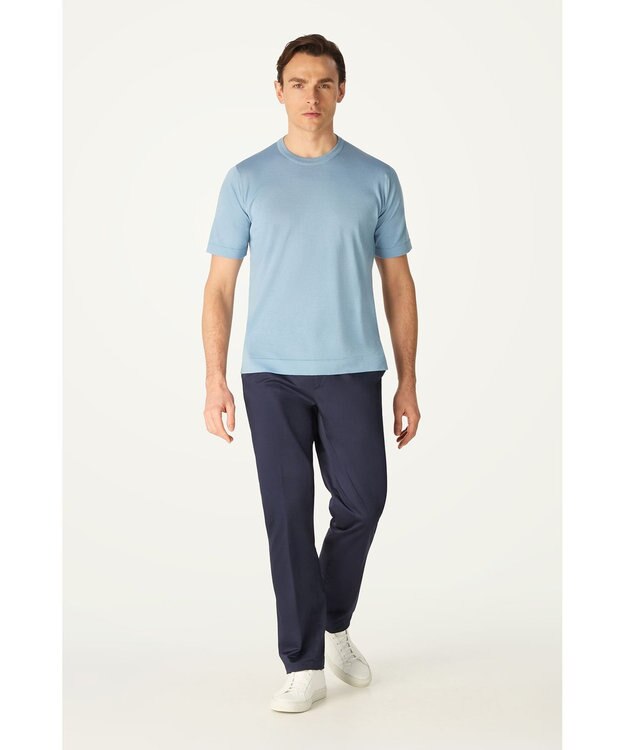 DAKS John Smedley for DAKS ハウスストライプTシャツ シーグラス
