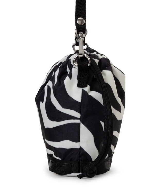 LeSportsac DRAWSTRING BUCKET CHARM/クリームブラックゼブラ クリームブラックゼブラ