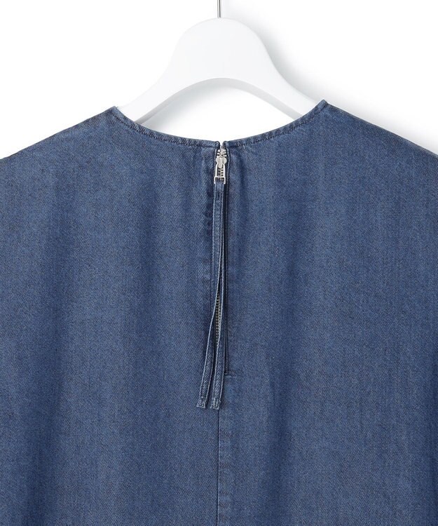 ICB L ナチュラルソフトデニム ノースリーブワンピース バイオデニム