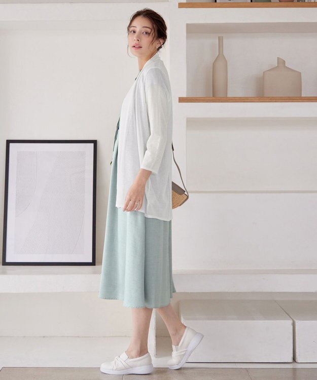 Tiaclasse L 【新色追加・UVケア・接触冷感】ロングトッパーカーディガン ブラック