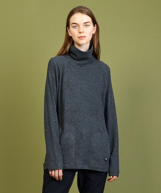 JOSEPH ABBOUD MOUNTAIN 【吸湿発熱/蓄熱保温/】 ソフトウォームワッフルタートル プルオーバー カットソー グレー系