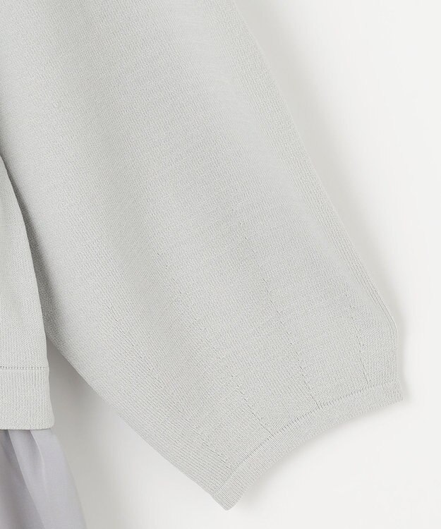 ANY SIS 【洗える】ファブリックコンビ ニット ミント