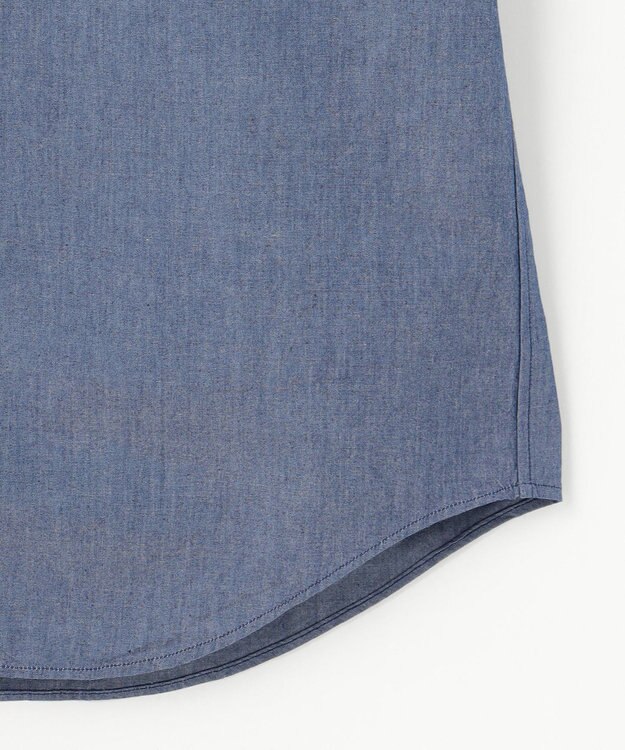 JOSEPH ABBOUD クールビズ【新作・環境配慮型素材】サスティナブルファブリック ビオグレースシャンブレー シャツ ネイビー系