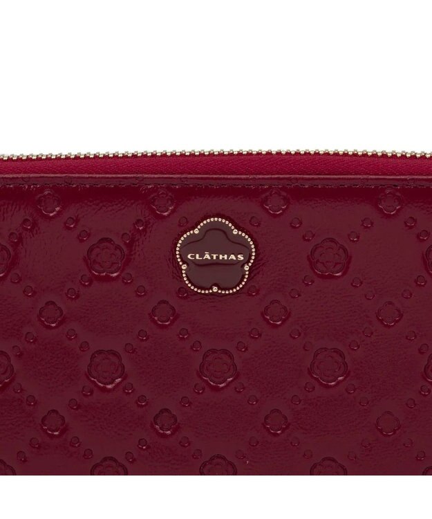 CLATHAS アクシオン ラウンド長財布 ダークレッド