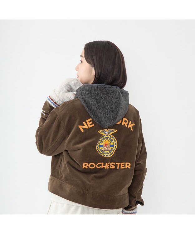 林八百吉商店 Champion　シープボアフーディーマフラー ブラック