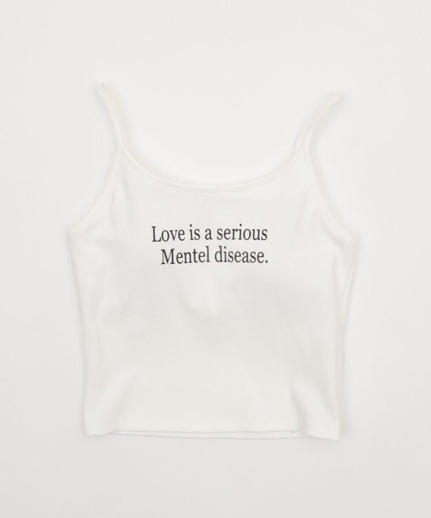 WEGO 【カップ付きインナー】グラフィックプリントカップインキャミ ホワイト