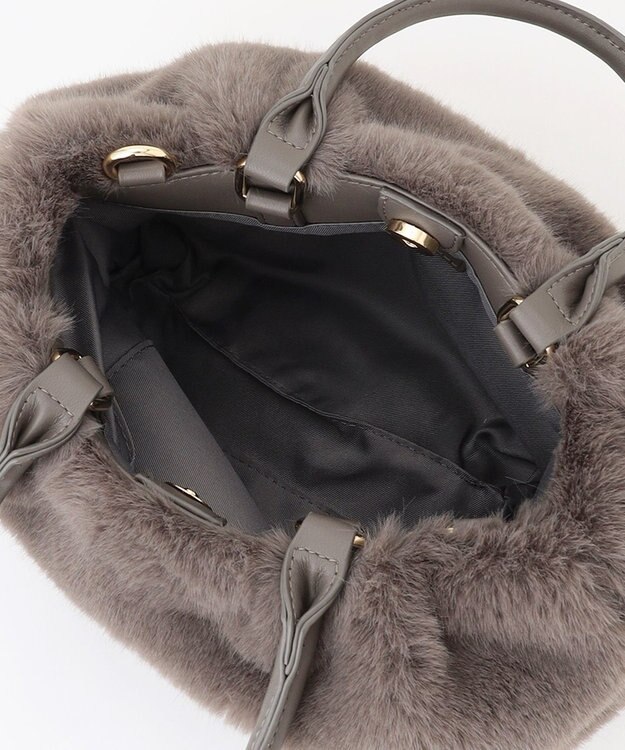 J.PRESS LADIES 【2way】エコファー バッグ グレー系