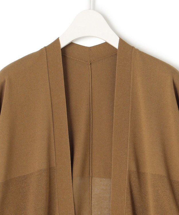 ICB 【洗える】ドライコットンアセテート ドルマンスリーブカーディガン キャメル系