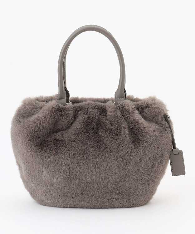 J.PRESS LADIES 【2way】エコファー バッグ グレー系