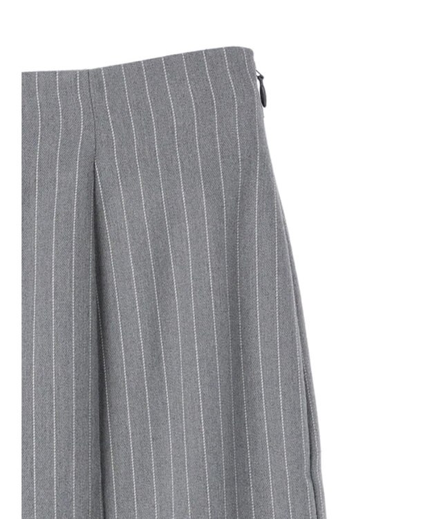 earth music&ecology ピンストライプマーメイドスカート Stripe Light Gray