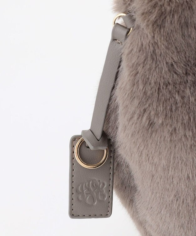 J.PRESS LADIES 【2way】エコファー バッグ グレー系