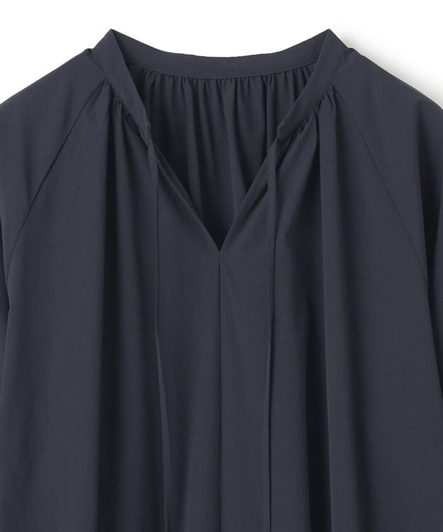 UNFILO L コンフォート シャツワンピース ネイビー