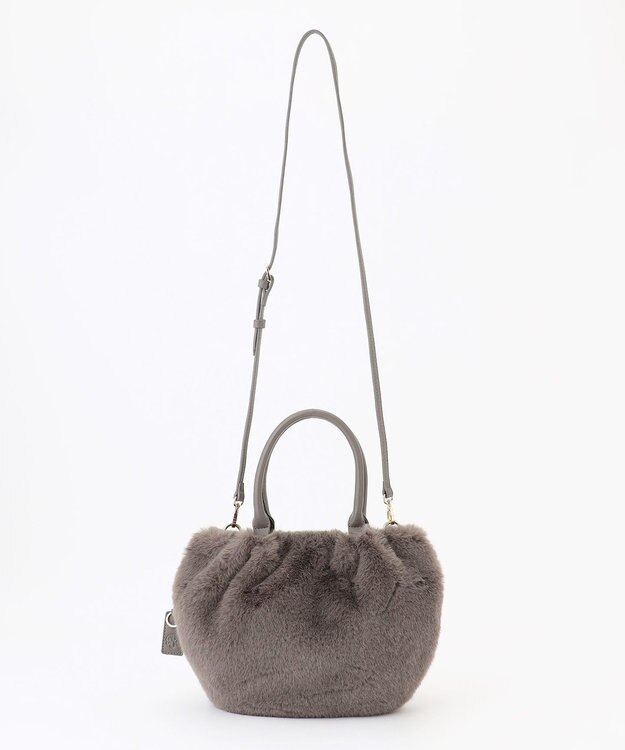 J.PRESS LADIES 【2way】エコファー バッグ グレー系