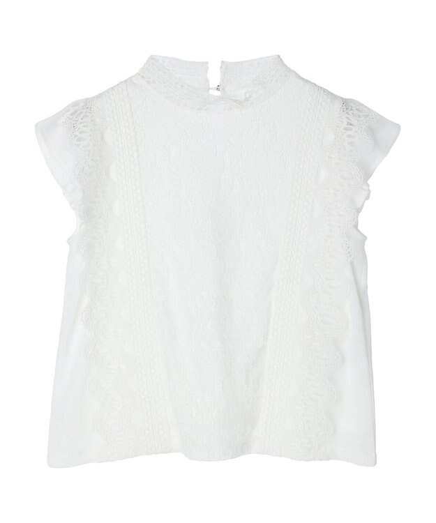 Green Parks ・ＥＬＥＮＣＡＲＥ　ＤＵＥ　イロイロレースブラウス Off White