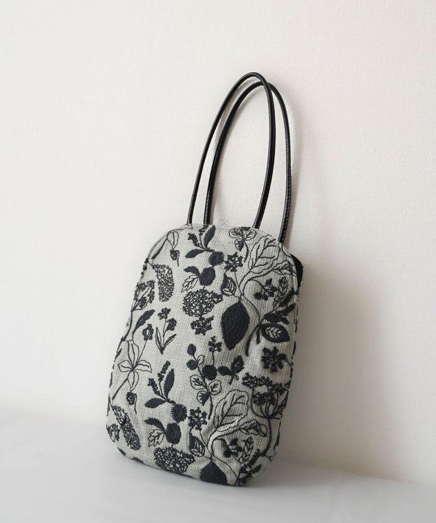 AND WOOL 筆記帳刺繍のminiバッグ グレー