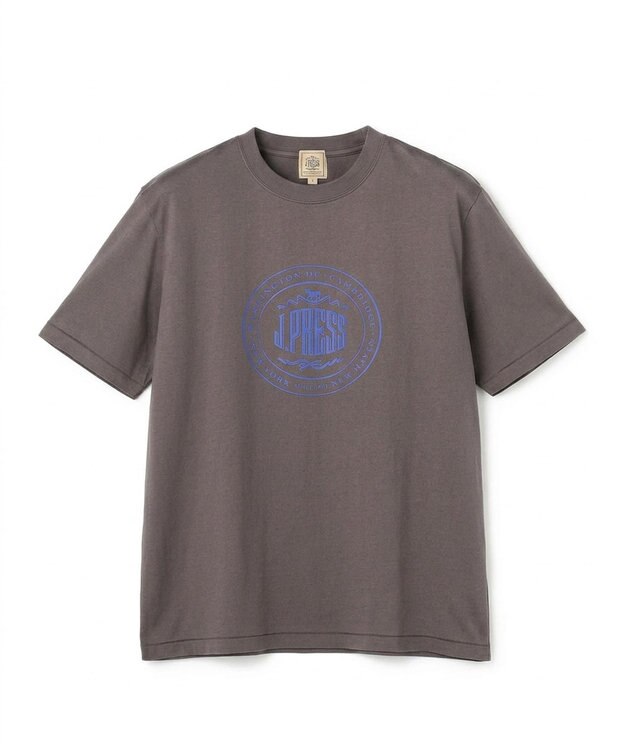 J.PRESS MEN 新色追加【着回し抜群】オーバルロゴ Tシャツ グレー系