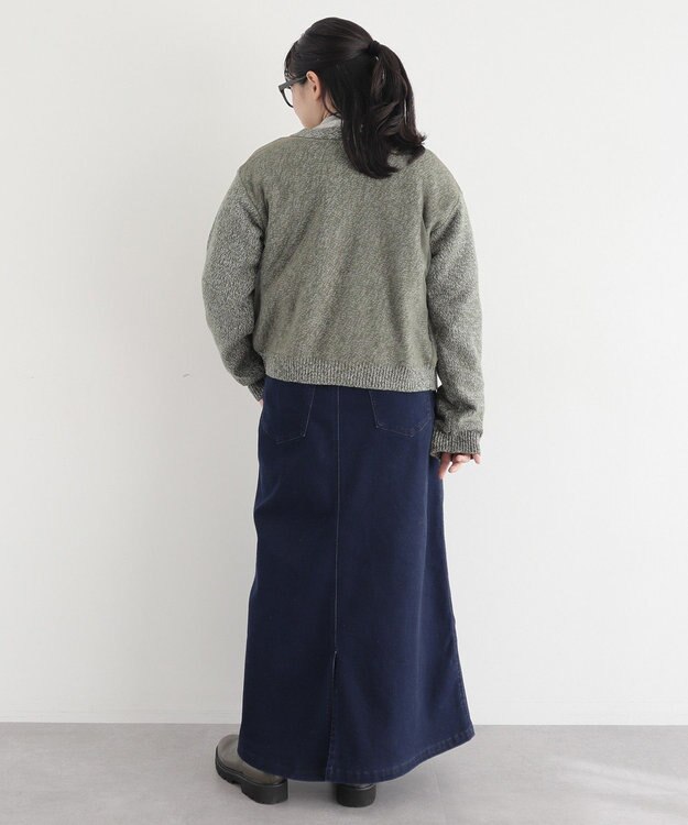 CRAFT STANDARD BOUTIQUE チュールドッキングニットカーディガン Gray