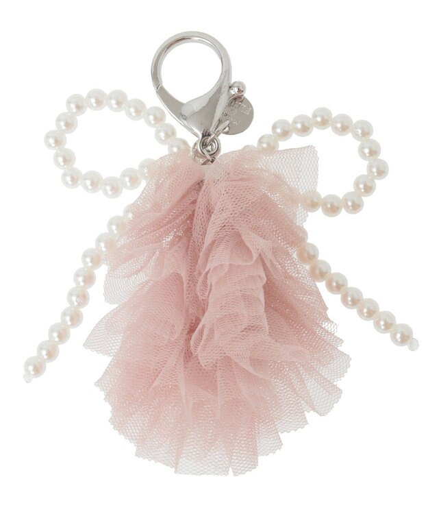 Maison de FLEUR チュールリボンチャーム Pink