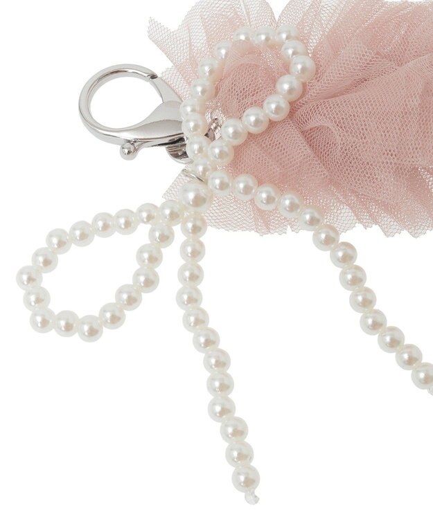 Maison de FLEUR チュールリボンチャーム Pink