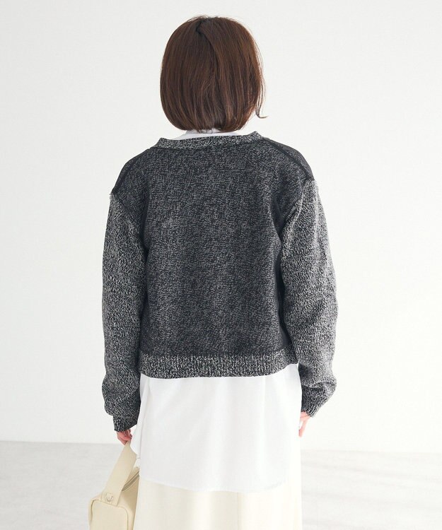CRAFT STANDARD BOUTIQUE チュールドッキングニットカーディガン Gray