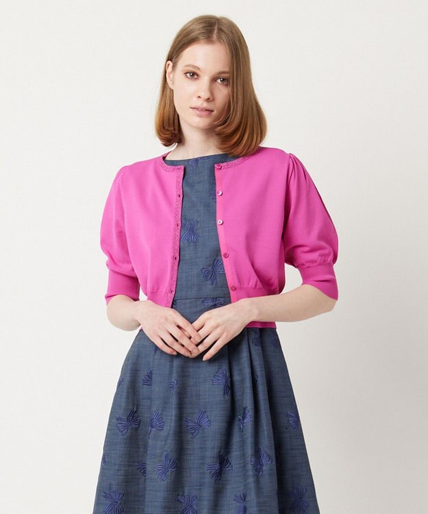 TOCCA 【接触冷感・UV90%以上カット・洗える】BALOON カーディガン ピンク系