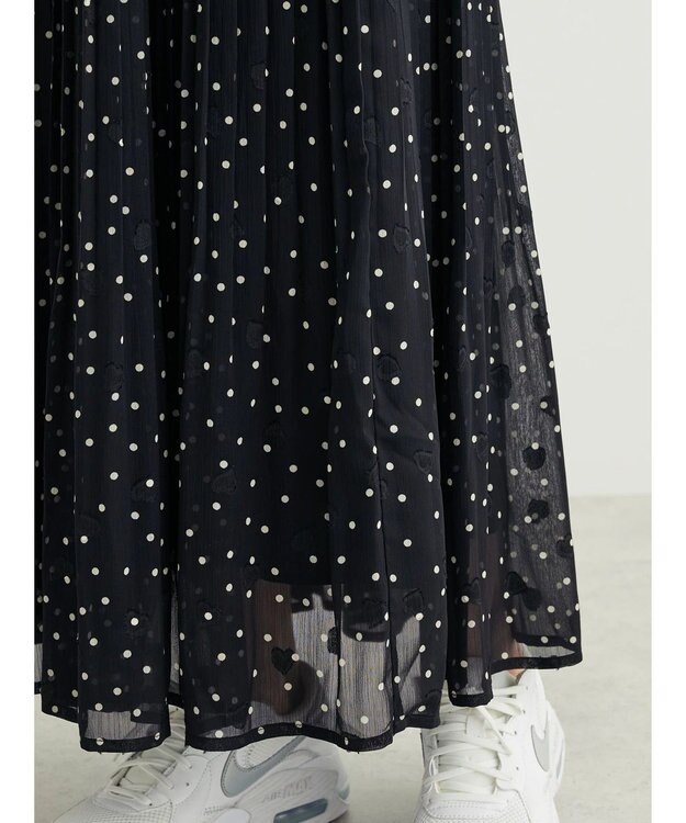 Green Parks シフォンＪＱアソートプリーツスカート Dot