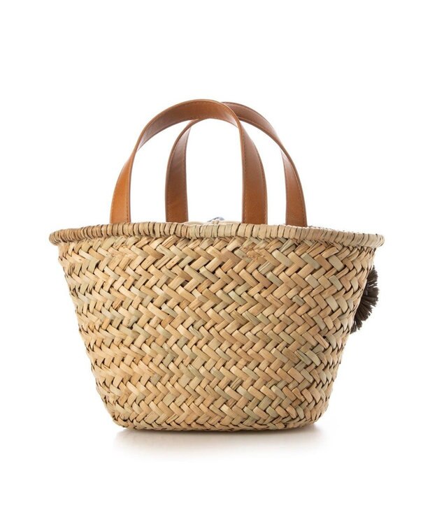 UNBILLION カシュカシュ cachecache / ラフィアフラワー付カゴバッグ ミックス