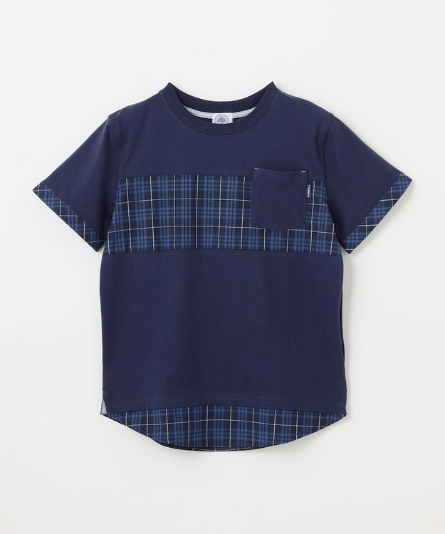 J.PRESS KIDS 【140-170cm】マドラスＴシャツ ネイビー系