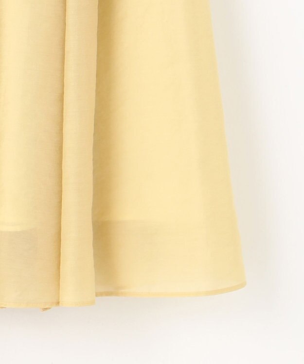 自由区 【カトリエムブーケ】Silhouette evasee シアーフレアスカート ライトイエロー