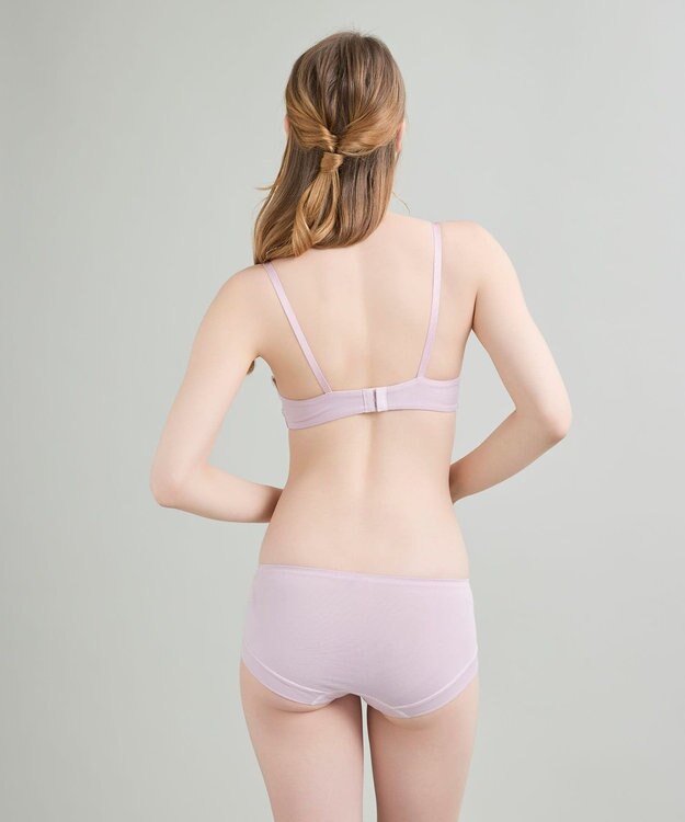 une nana cool リニューアル【綿混】ビタードットコットン 3/4カップブラ ピンク