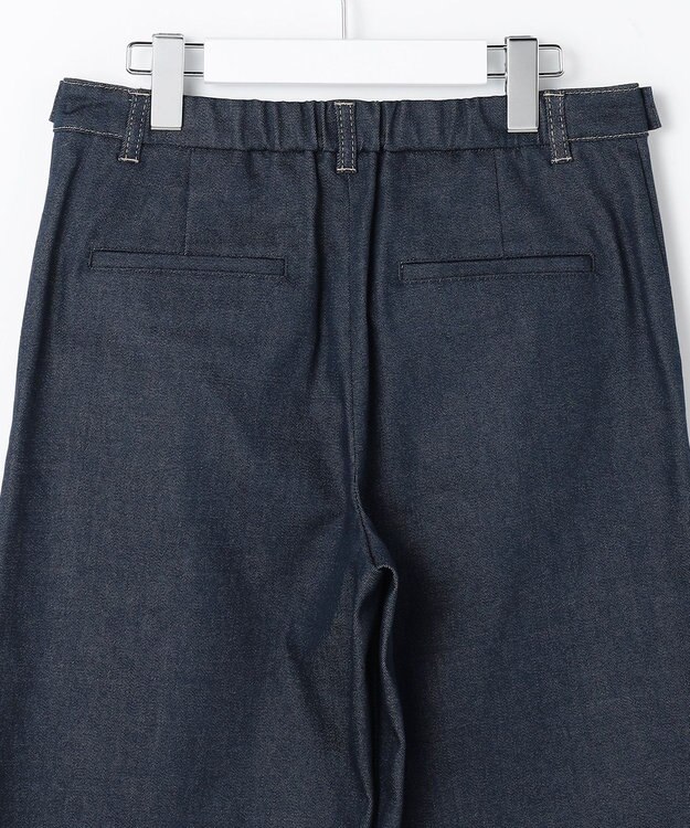 J.PRESS LADIES L 【WEB限定カラーあり】ハイパワーデニムツイル ワイドパンツ インディゴ系