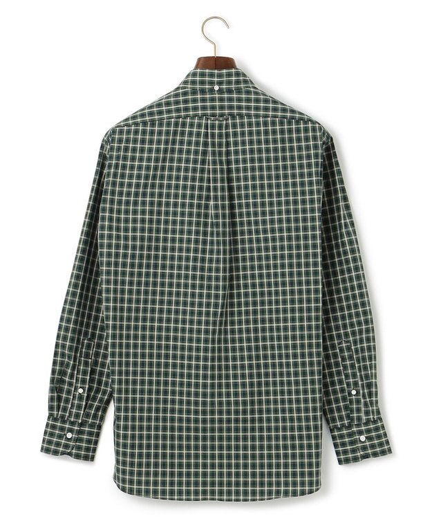 J.PRESS MEN ドビー マルチチェック シャツ グリーン系3