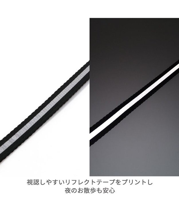 PET PARADISE 両面反射リード ブラック 120cm【ＳＳ~Ｓ】 黒