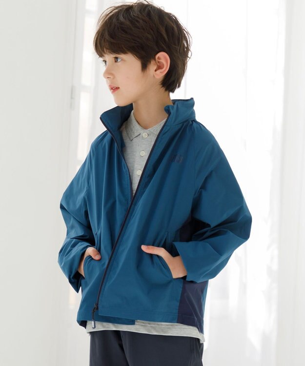 J.PRESS KIDS 【140-170cm】ポリエステルウェザークロス ブルゾン ダルブルー系