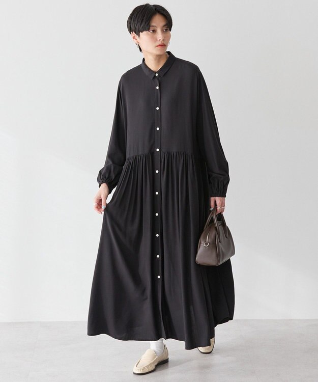 AMERICAN HOLIC サラックールアソートギャザーワンピース Black