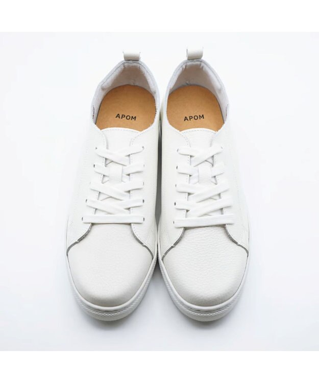 APOM アンライニングレースアップスニーカー30 ホワイト