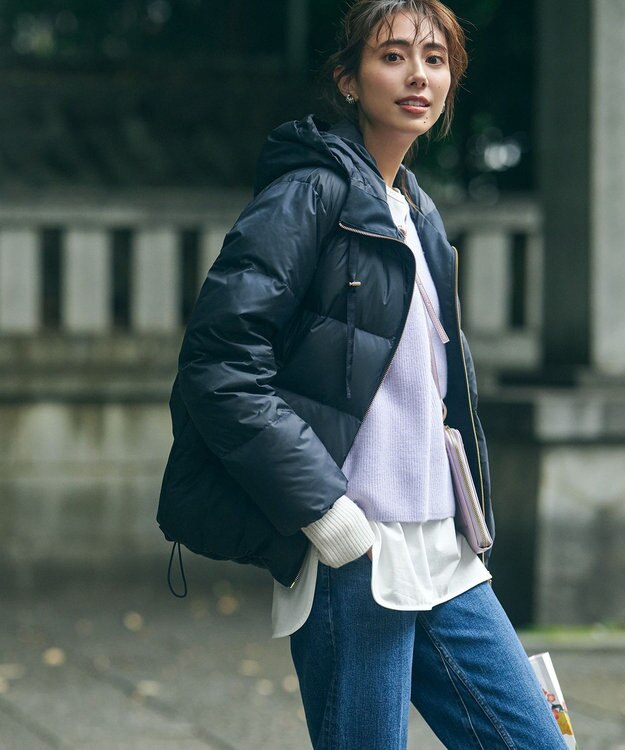 23区 S 【洗える】ウールカシミヤ Vネック ニット ライラック系