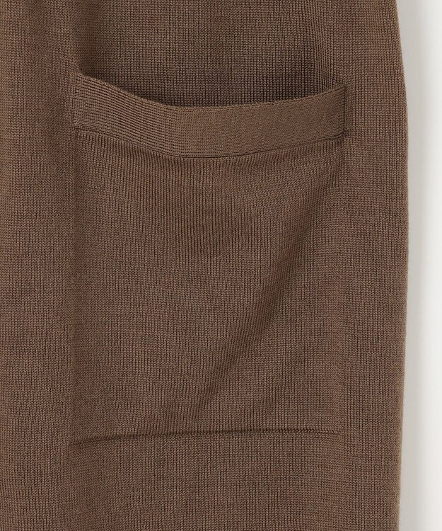 J.PRESS LADIES S 【洗える】KNIT BASIC ロング カーディガン キャメル系