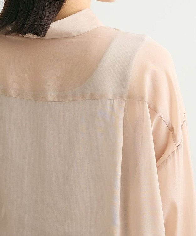 Green Parks シアーシャイニーシャツ Beige