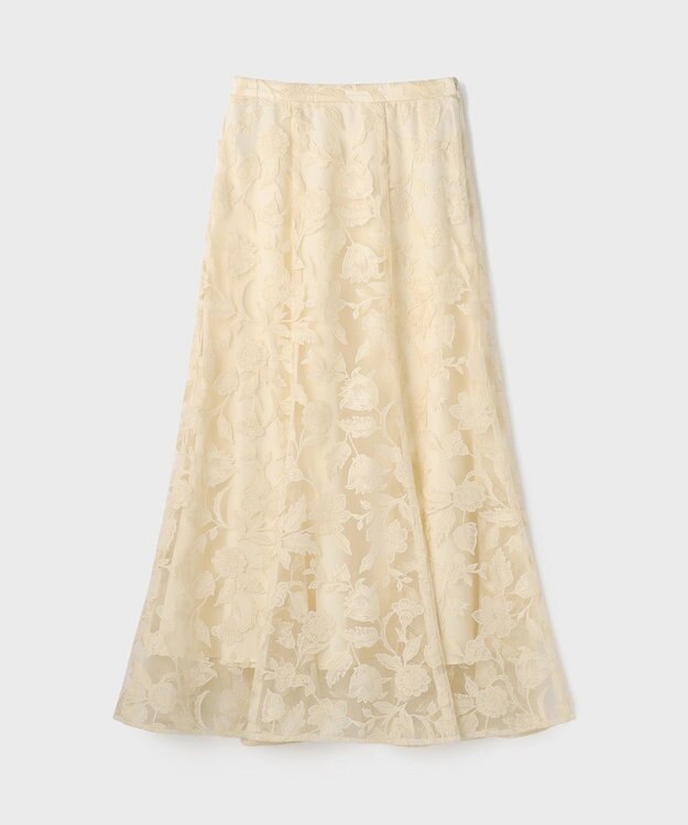 GRACE CONTINENTAL エンブロイダリーフレアスカート キナリ
