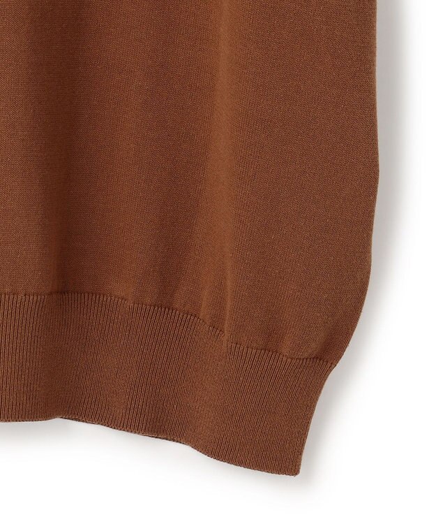 J.PRESS MEN 【WEB・一部店舗限定】Blancket Stitch Knit Polo ダークブラウン系