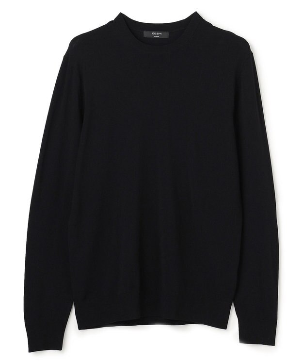 JOSEPH HOMME 【ストレッチ】リュクスレーヨン　クルーネック長袖ニット ブラック系