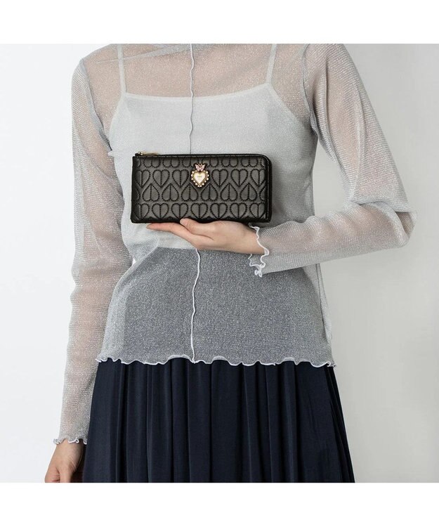 ANNA SUI ドリーミー Lファスナー長財布 クロ