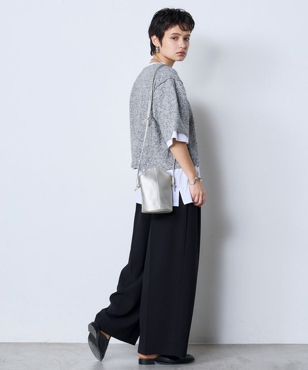 MioFIRANO CO-03 arch_mini shoulder ミニショルダーバッグ 本革　MIOF. ミオフ SILVER