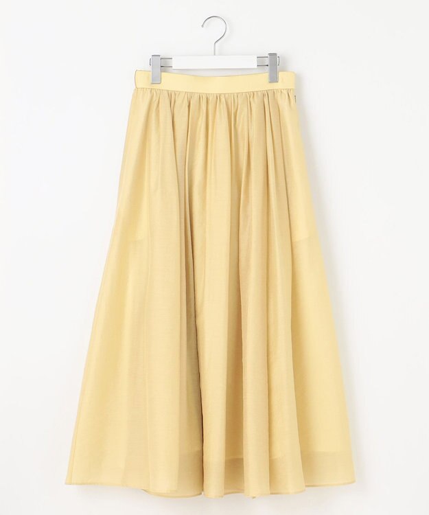 自由区 【カトリエムブーケ】Silhouette evasee シアーフレアスカート ライトイエロー