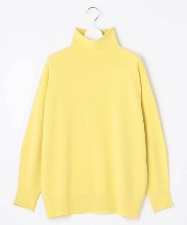 自由区 【洗える】ソフトウールハイゲージ ハイネックニット イエロー系
