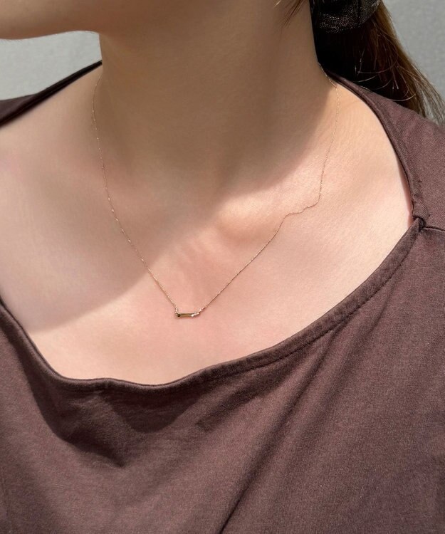 Phoebe <新色>【金属アレルギー対応】ストレートバービジューネックレス　シャンパンゴールド シャンパンゴールド